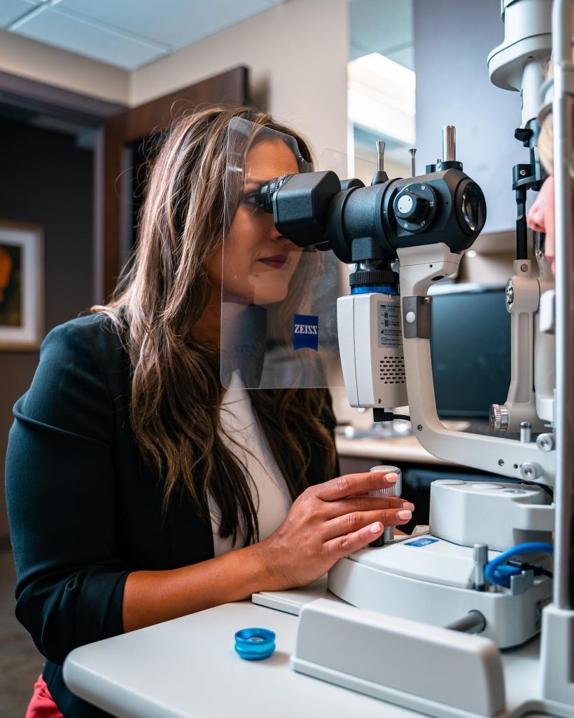 Dr Mahnia Madan advanced dry eye exam